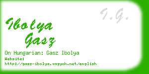 ibolya gasz business card